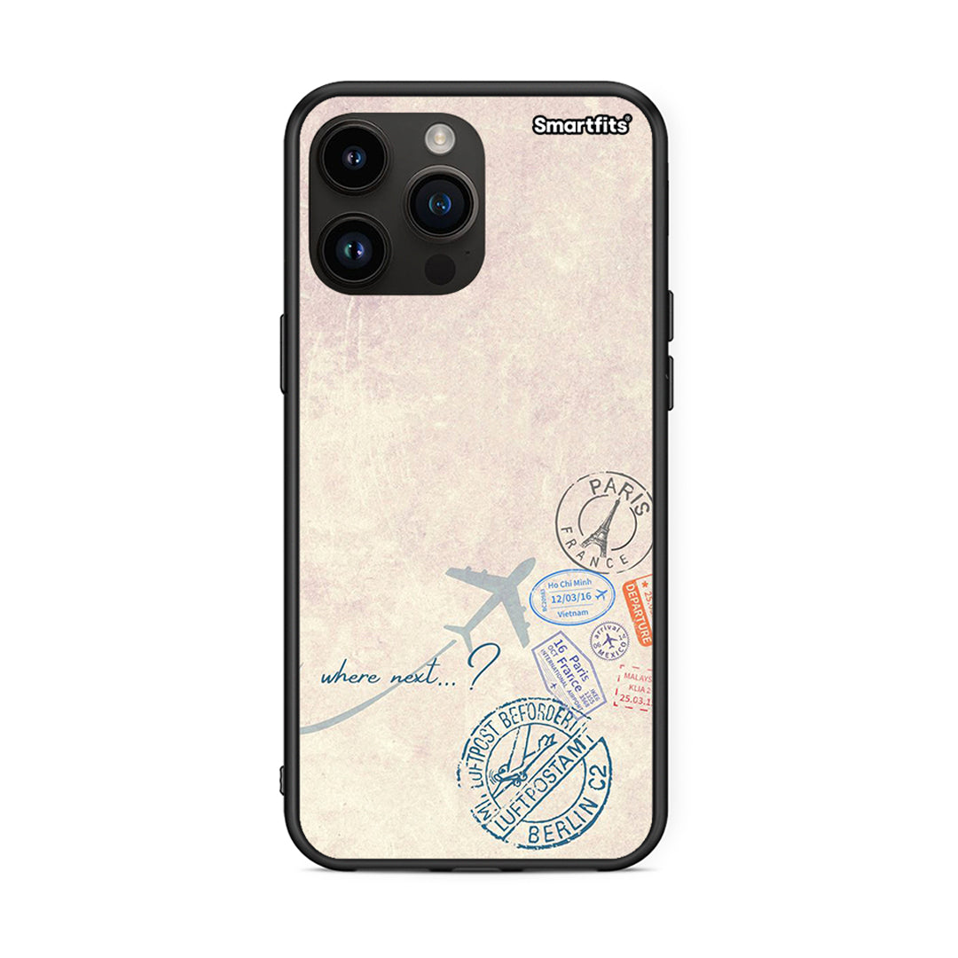 iPhone 14 Pro Max Where Next Θήκη από τη Smartfits με σχέδιο στο πίσω μέρος και μαύρο περίβλημα | Smartphone case with colorful back and black bezels by Smartfits