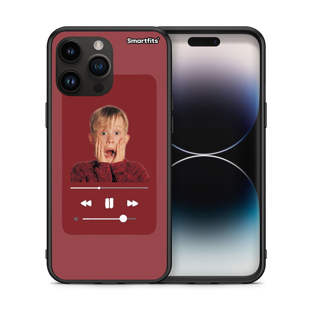 Θήκη iPhone 14 Pro Max Xmas Alone Music από τη Smartfits με σχέδιο στο πίσω μέρος και μαύρο περίβλημα | iPhone 14 Pro Max Xmas Alone Music case with colorful back and black bezels