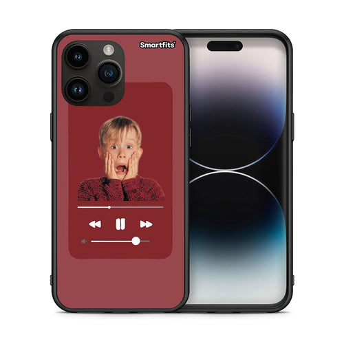 Θήκη iPhone 14 Pro Max Xmas Alone Music από τη Smartfits με σχέδιο στο πίσω μέρος και μαύρο περίβλημα | iPhone 14 Pro Max Xmas Alone Music case with colorful back and black bezels