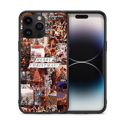 Θήκη iPhone 15 Pro Max Xmas Collage από τη Smartfits με σχέδιο στο πίσω μέρος και μαύρο περίβλημα | iPhone 15 Pro Max Xmas Collage case with colorful back and black bezels