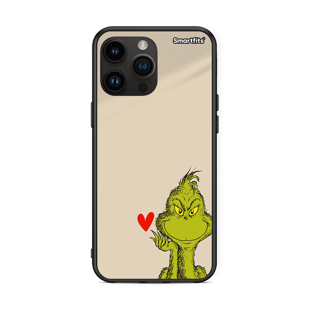 iPhone 14 Pro Max Xmas Grinch θήκη από τη Smartfits με σχέδιο στο πίσω μέρος και μαύρο περίβλημα | Smartphone case with colorful back and black bezels by Smartfits