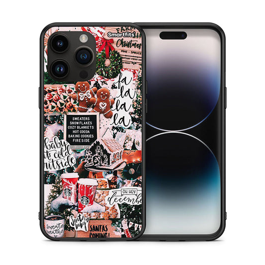 Θήκη iPhone 15 Pro Max Xmas Habbits από τη Smartfits με σχέδιο στο πίσω μέρος και μαύρο περίβλημα | iPhone 15 Pro Max Xmas Habbits case with colorful back and black bezels