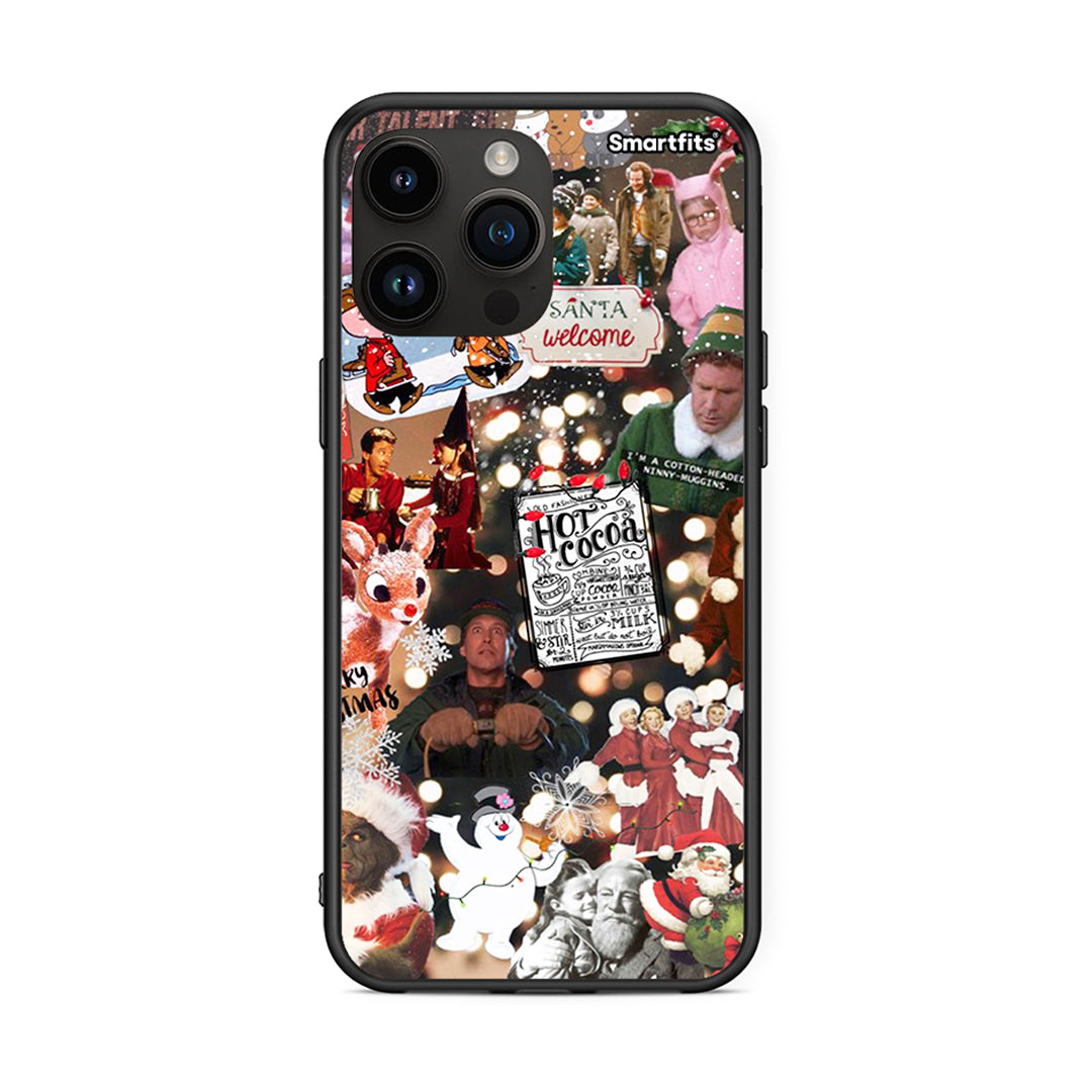 iPhone 14 Pro Max Xmas Movies θήκη από τη Smartfits με σχέδιο στο πίσω μέρος και μαύρο περίβλημα | Smartphone case with colorful back and black bezels by Smartfits
