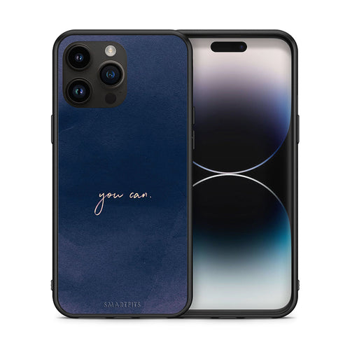 Θήκη iPhone 15 Pro Max You Can από τη Smartfits με σχέδιο στο πίσω μέρος και μαύρο περίβλημα | iPhone 15 Pro Max You Can case with colorful back and black bezels