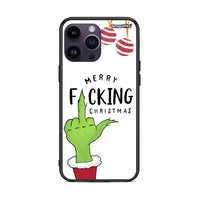 Thumbnail for iPhone 15 Pro Merry F Xmas θήκη από τη Smartfits με σχέδιο στο πίσω μέρος και μαύρο περίβλημα | Smartphone case with colorful back and black bezels by Smartfits