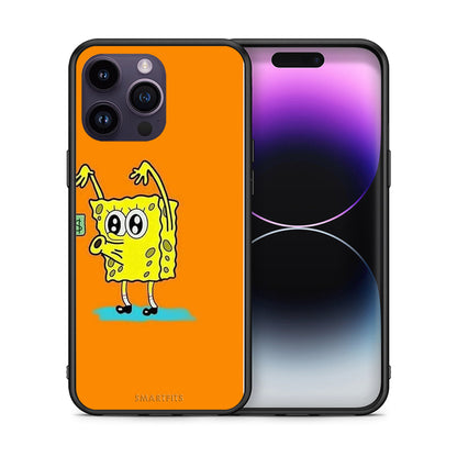 Θήκη Αγίου Βαλεντίνου iPhone 14 Pro No Money 2 από τη Smartfits με σχέδιο στο πίσω μέρος και μαύρο περίβλημα | iPhone 14 Pro No Money 2 case with colorful back and black bezels