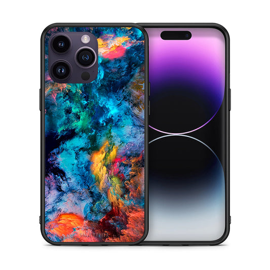 Θήκη iPhone 15 Pro Crayola Paint από τη Smartfits με σχέδιο στο πίσω μέρος και μαύρο περίβλημα | iPhone 15 Pro Crayola Paint case with colorful back and black bezels