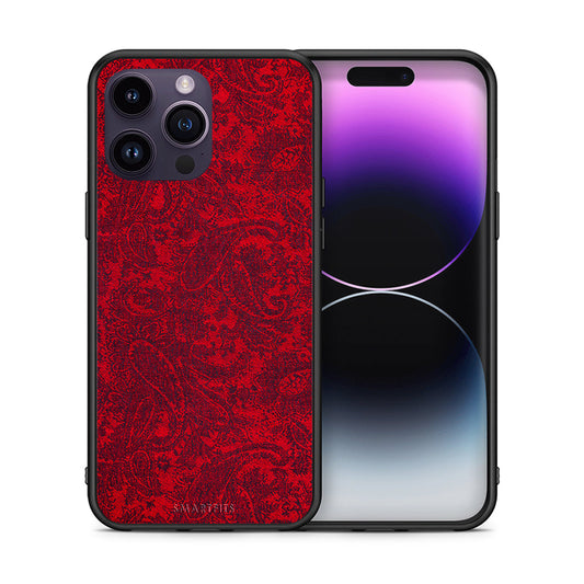 Θήκη iPhone 15 Pro Paisley Cashmere από τη Smartfits με σχέδιο στο πίσω μέρος και μαύρο περίβλημα | iPhone 15 Pro Paisley Cashmere case with colorful back and black bezels
