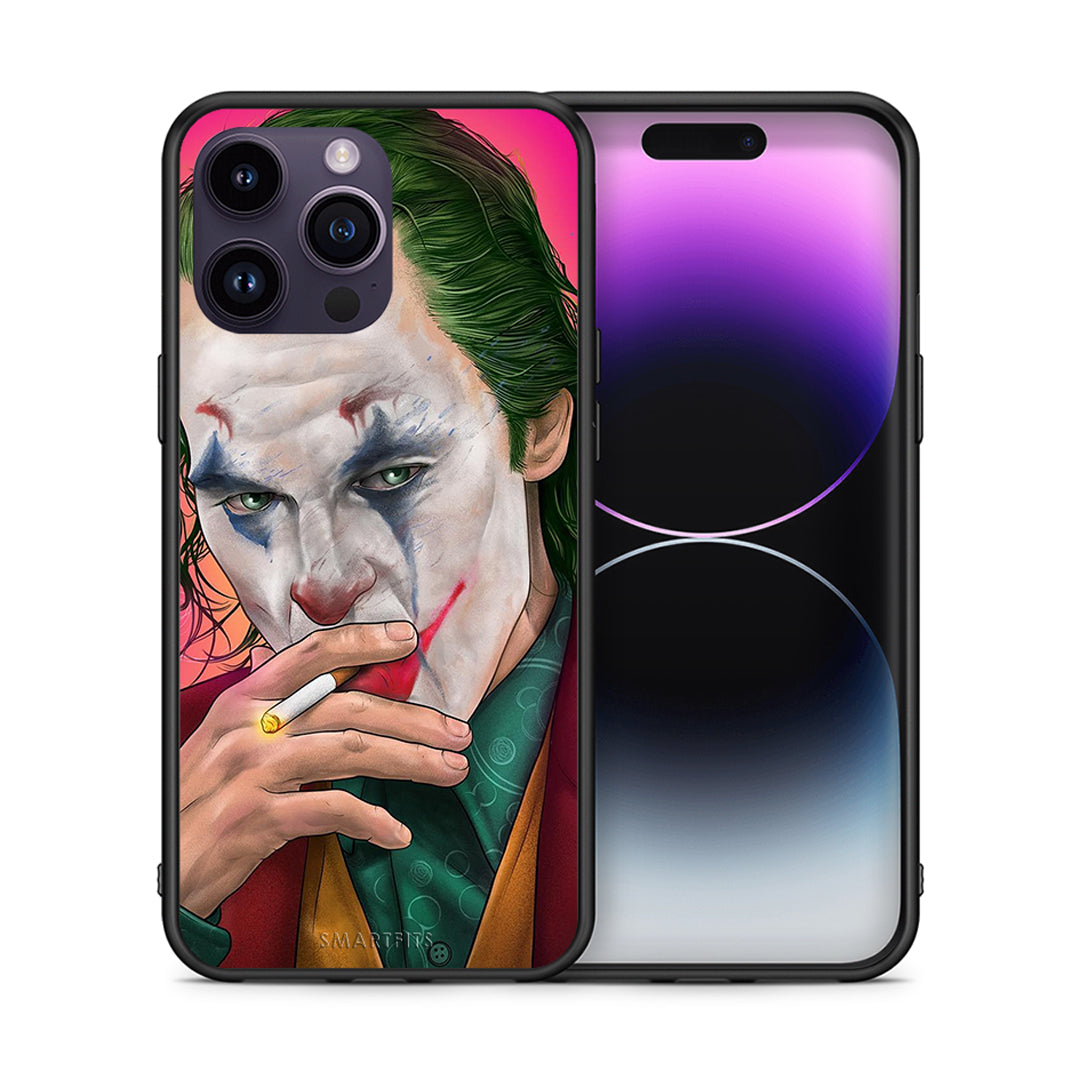 Θήκη iPhone 15 Pro JokesOnU PopArt από τη Smartfits με σχέδιο στο πίσω μέρος και μαύρο περίβλημα | iPhone 15 Pro JokesOnU PopArt case with colorful back and black bezels