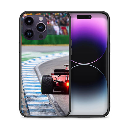 Θήκη iPhone 15 Pro Racing Vibes από τη Smartfits με σχέδιο στο πίσω μέρος και μαύρο περίβλημα | iPhone 15 Pro Racing Vibes case with colorful back and black bezels