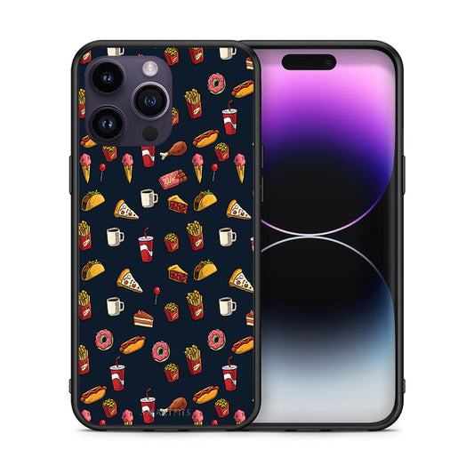 Θήκη iPhone 15 Pro Hungry Random από τη Smartfits με σχέδιο στο πίσω μέρος και μαύρο περίβλημα | iPhone 15 Pro Hungry Random case with colorful back and black bezels