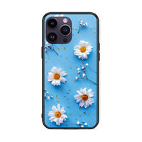 Thumbnail for iPhone 14 Pro Real Daisies θήκη από τη Smartfits με σχέδιο στο πίσω μέρος και μαύρο περίβλημα | Smartphone case with colorful back and black bezels by Smartfits