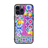 Thumbnail for iPhone 15 Pro Retro Spring θήκη από τη Smartfits με σχέδιο στο πίσω μέρος και μαύρο περίβλημα | Smartphone case with colorful back and black bezels by Smartfits