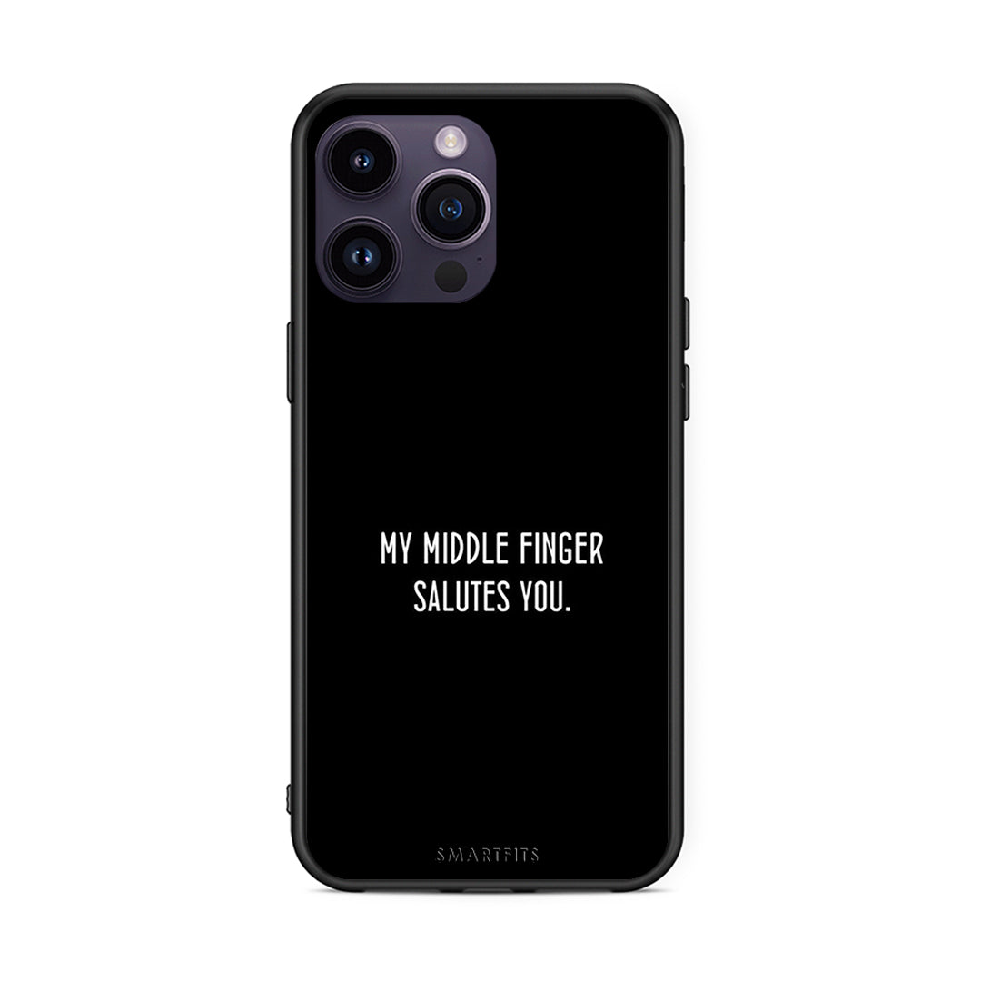iPhone 14 Pro Salute θήκη από τη Smartfits με σχέδιο στο πίσω μέρος και μαύρο περίβλημα | Smartphone case with colorful back and black bezels by Smartfits