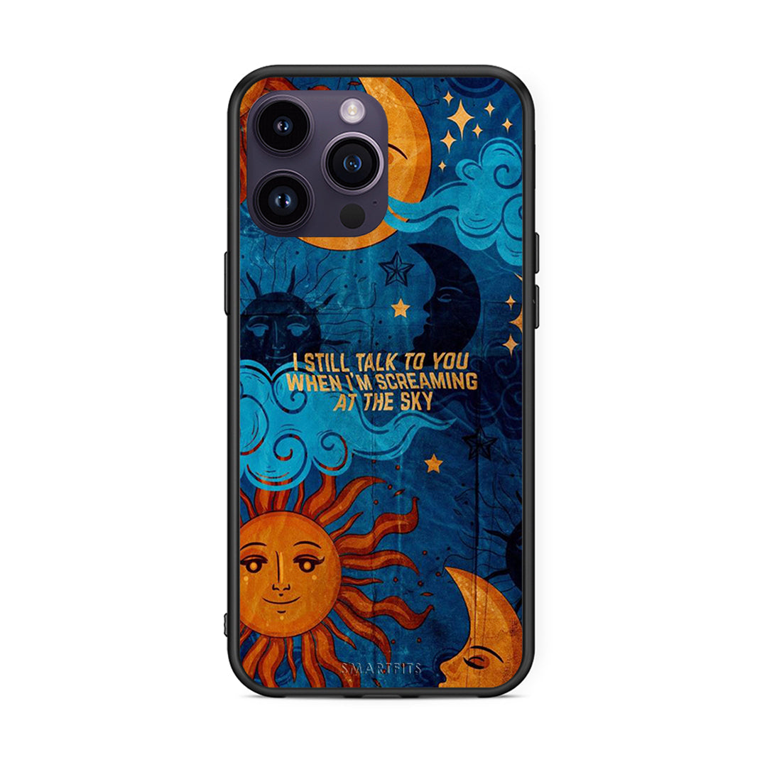 iPhone 14 Pro Screaming Sky θήκη από τη Smartfits με σχέδιο στο πίσω μέρος και μαύρο περίβλημα | Smartphone case with colorful back and black bezels by Smartfits