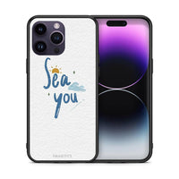 Thumbnail for Θήκη iPhone 14 Pro Sea You από τη Smartfits με σχέδιο στο πίσω μέρος και μαύρο περίβλημα | iPhone 14 Pro Sea You case with colorful back and black bezels