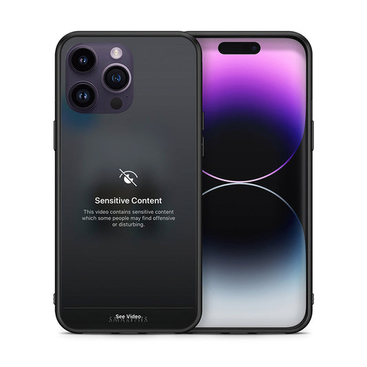 Θήκη iPhone 15 Pro Sensitive Content από τη Smartfits με σχέδιο στο πίσω μέρος και μαύρο περίβλημα | iPhone 15 Pro Sensitive Content case with colorful back and black bezels