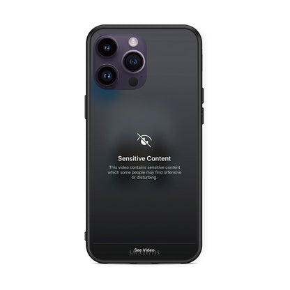iPhone 15 Pro Sensitive Content θήκη από τη Smartfits με σχέδιο στο πίσω μέρος και μαύρο περίβλημα | Smartphone case with colorful back and black bezels by Smartfits