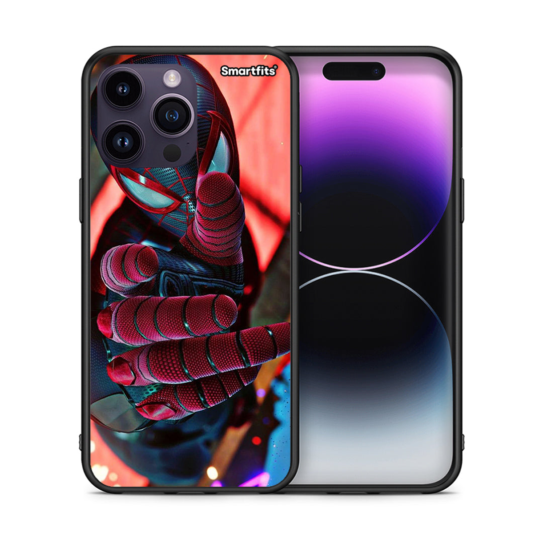 Θήκη iPhone 14 Pro Spider Hand από τη Smartfits με σχέδιο στο πίσω μέρος και μαύρο περίβλημα | iPhone 14 Pro Spider Hand case with colorful back and black bezels