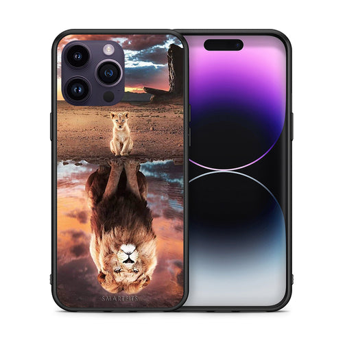Θήκη Αγίου Βαλεντίνου iPhone 14 Pro Sunset Dreams από τη Smartfits με σχέδιο στο πίσω μέρος και μαύρο περίβλημα | iPhone 14 Pro Sunset Dreams case with colorful back and black bezels
