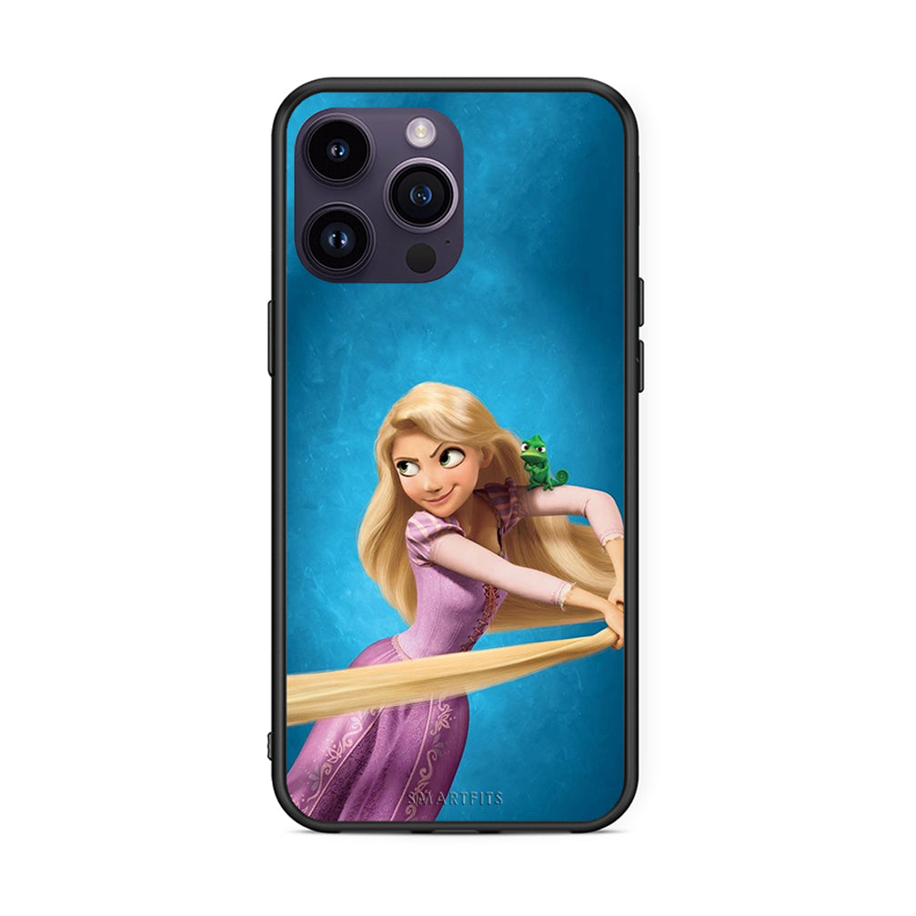 iPhone 14 Pro Tangled 2 Θήκη Αγίου Βαλεντίνου από τη Smartfits με σχέδιο στο πίσω μέρος και μαύρο περίβλημα | Smartphone case with colorful back and black bezels by Smartfits