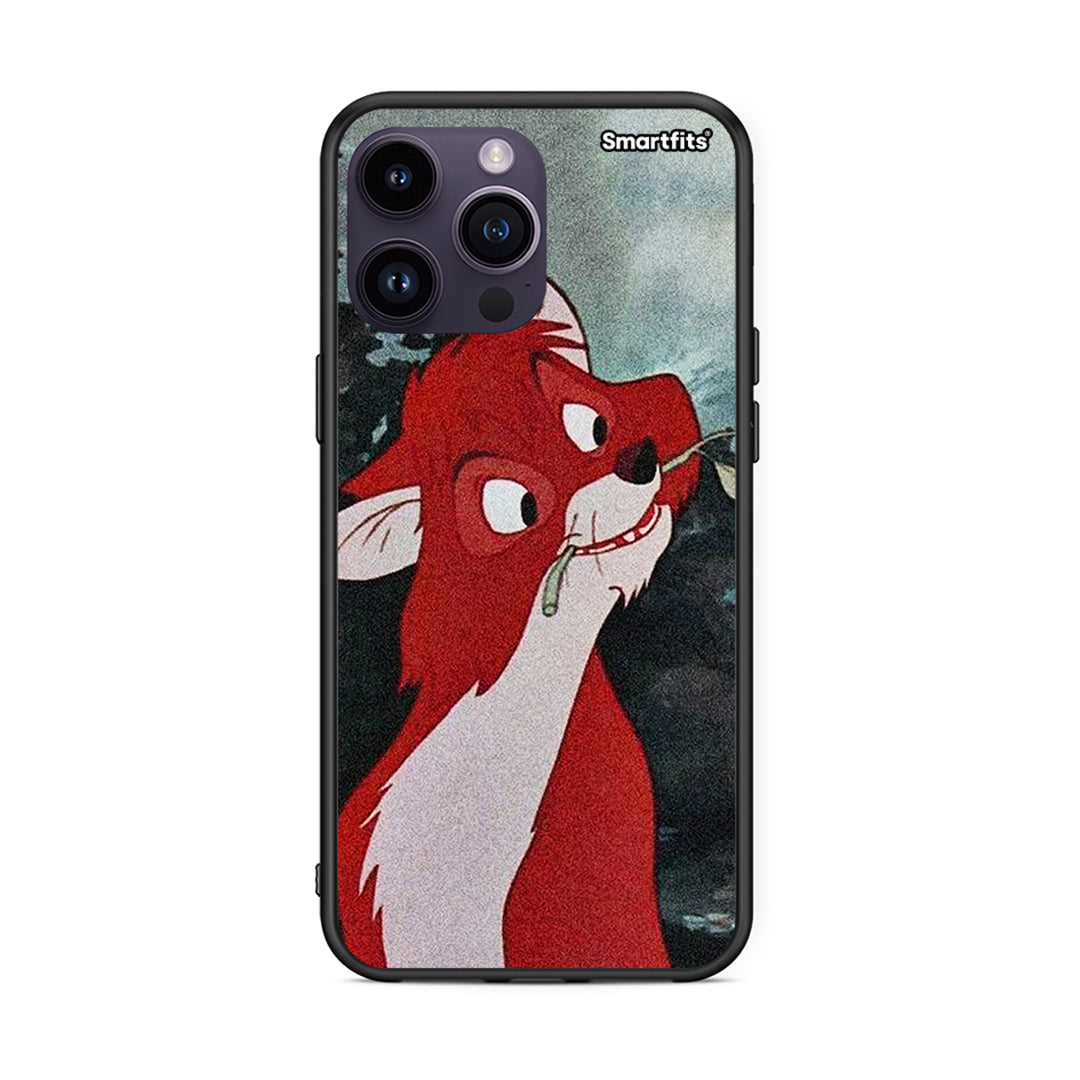 iPhone 14 Pro Tod And Vixey Love 1 θήκη από τη Smartfits με σχέδιο στο πίσω μέρος και μαύρο περίβλημα | Smartphone case with colorful back and black bezels by Smartfits