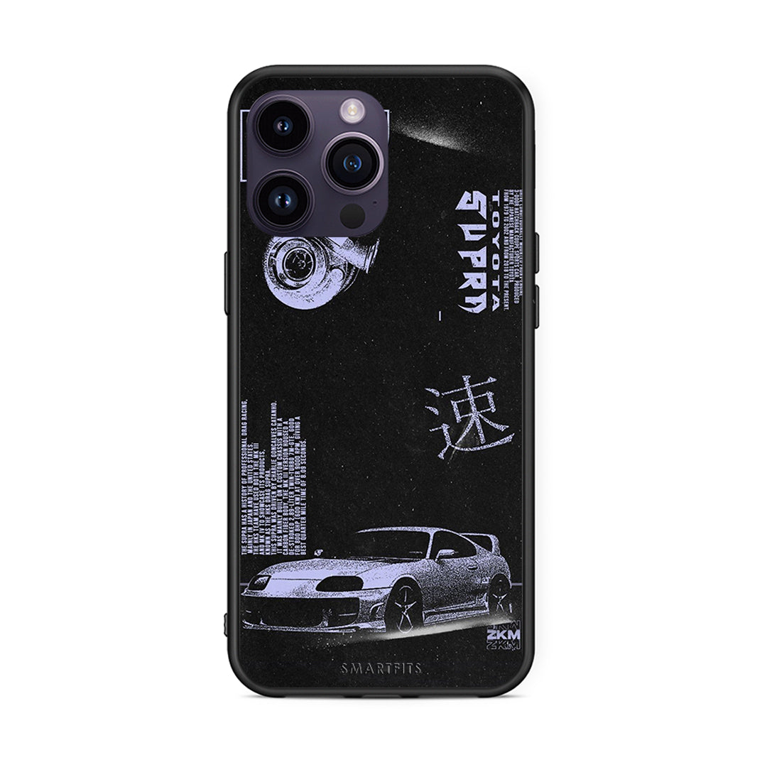 iPhone 14 Pro Tokyo Drift Θήκη Αγίου Βαλεντίνου από τη Smartfits με σχέδιο στο πίσω μέρος και μαύρο περίβλημα | Smartphone case with colorful back and black bezels by Smartfits