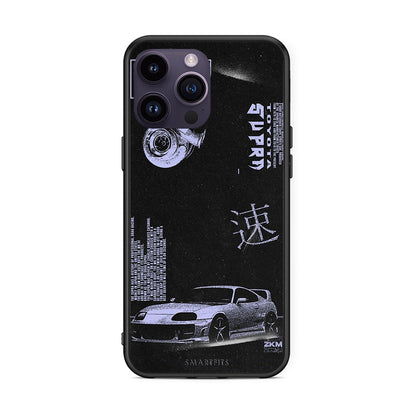 iPhone 14 Pro Tokyo Drift Θήκη Αγίου Βαλεντίνου από τη Smartfits με σχέδιο στο πίσω μέρος και μαύρο περίβλημα | Smartphone case with colorful back and black bezels by Smartfits