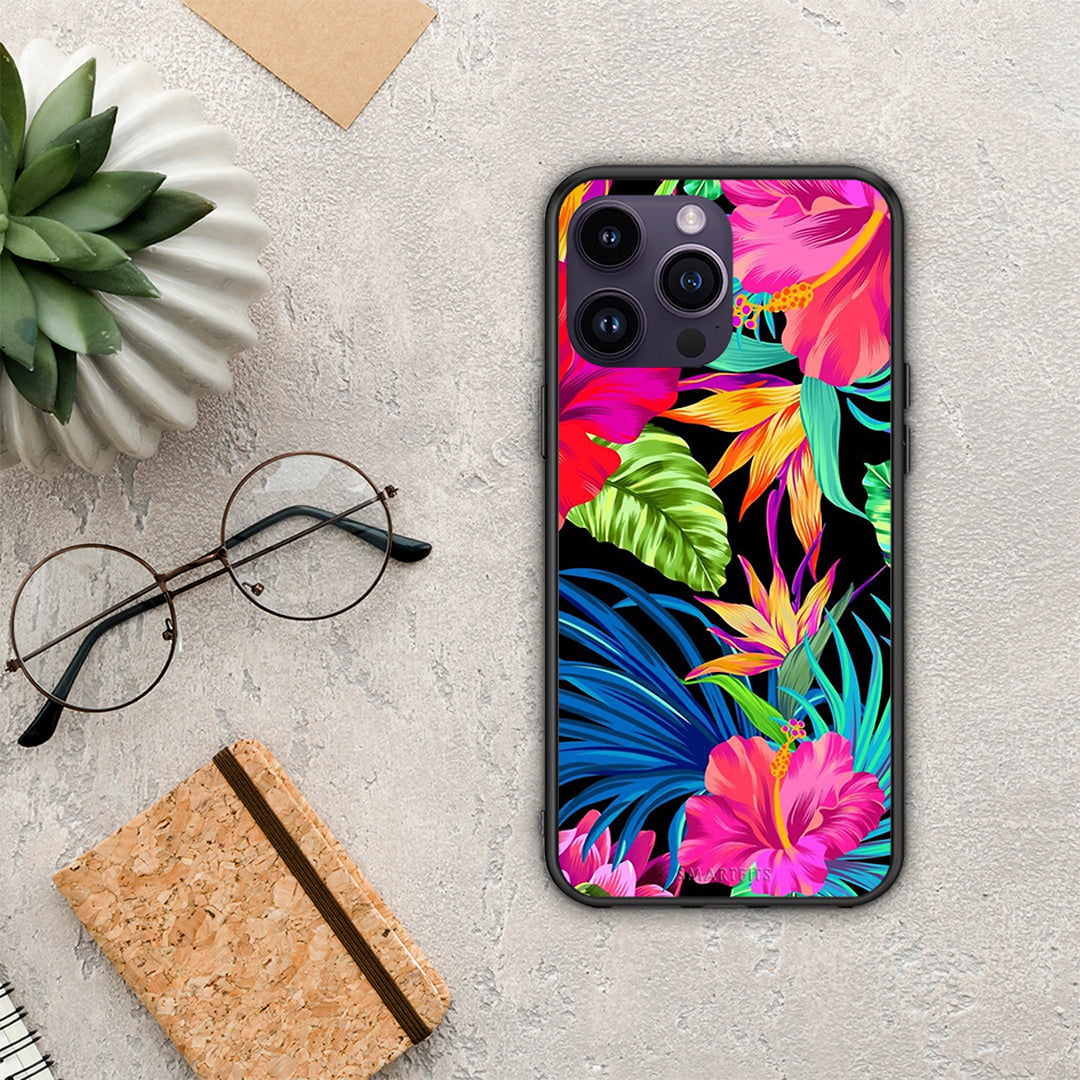 Tropical Flowers - iPhone 15 Pro θήκη