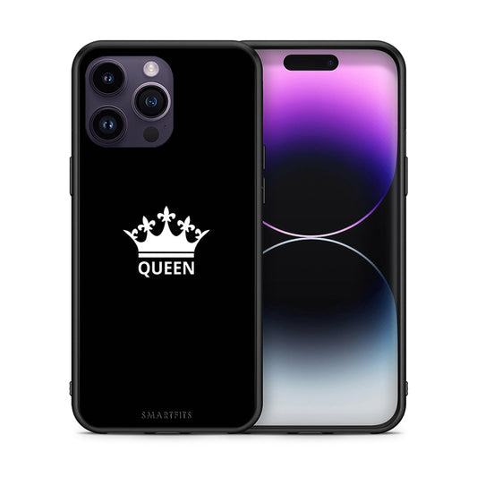 Θήκη iPhone 14 Pro Queen Valentine από τη Smartfits με σχέδιο στο πίσω μέρος και μαύρο περίβλημα | iPhone 14 Pro Queen Valentine case with colorful back and black bezels