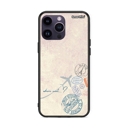 iPhone 15 Pro Where Next Θήκη από τη Smartfits με σχέδιο στο πίσω μέρος και μαύρο περίβλημα | Smartphone case with colorful back and black bezels by Smartfits