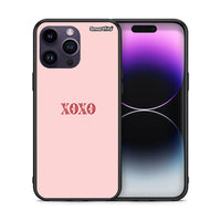 Thumbnail for Θήκη iPhone 15 Pro XOXO Love από τη Smartfits με σχέδιο στο πίσω μέρος και μαύρο περίβλημα | iPhone 15 Pro XOXO Love case with colorful back and black bezels