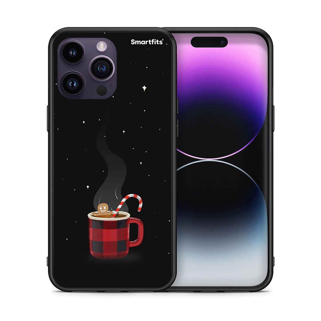 Θήκη iPhone 14 Pro Xmas Bathing από τη Smartfits με σχέδιο στο πίσω μέρος και μαύρο περίβλημα | iPhone 14 Pro Xmas Bathing case with colorful back and black bezels