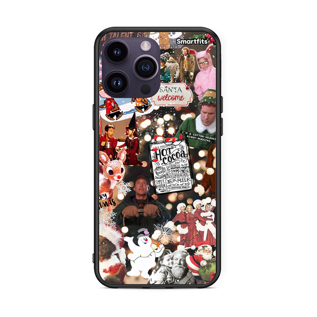 iPhone 15 Pro Xmas Movies θήκη από τη Smartfits με σχέδιο στο πίσω μέρος και μαύρο περίβλημα | Smartphone case with colorful back and black bezels by Smartfits