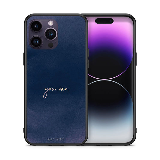 Θήκη iPhone 15 Pro You Can από τη Smartfits με σχέδιο στο πίσω μέρος και μαύρο περίβλημα | iPhone 15 Pro You Can case with colorful back and black bezels