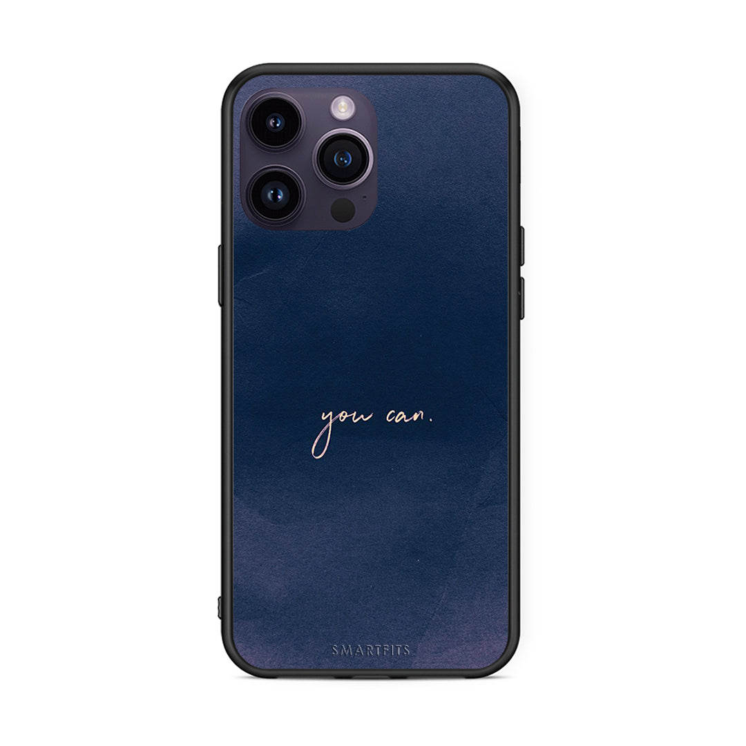 iPhone 15 Pro You Can θήκη από τη Smartfits με σχέδιο στο πίσω μέρος και μαύρο περίβλημα | Smartphone case with colorful back and black bezels by Smartfits