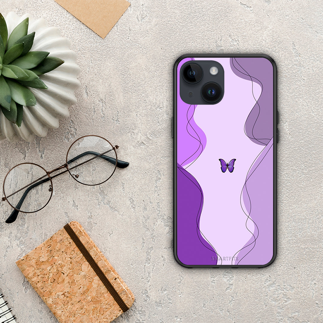 Purple Mariposa - iPhone 15 θήκη