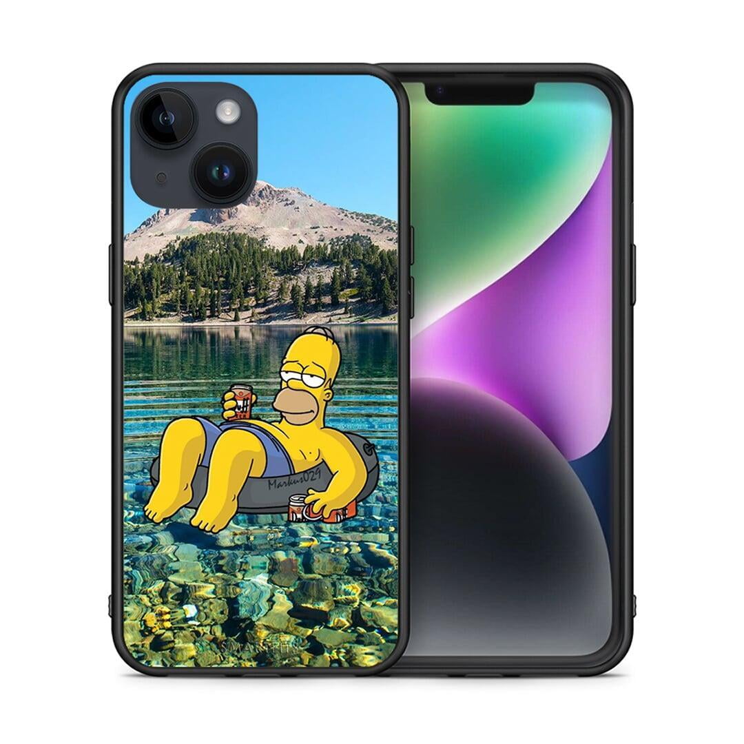 Θήκη iPhone 15 Summer Happiness από τη Smartfits με σχέδιο στο πίσω μέρος και μαύρο περίβλημα | iPhone 15 Summer Happiness case with colorful back and black bezels