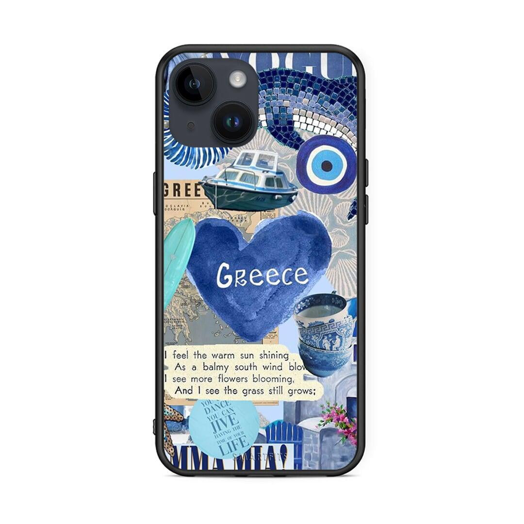 iPhone 14 Summer In Greece Θήκη από τη Smartfits με σχέδιο στο πίσω μέρος και μαύρο περίβλημα | Smartphone case with colorful back and black bezels by Smartfits