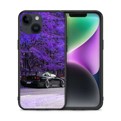 Θήκη Αγίου Βαλεντίνου iPhone 14 Super Car από τη Smartfits με σχέδιο στο πίσω μέρος και μαύρο περίβλημα | iPhone 14 Super Car case with colorful back and black bezels