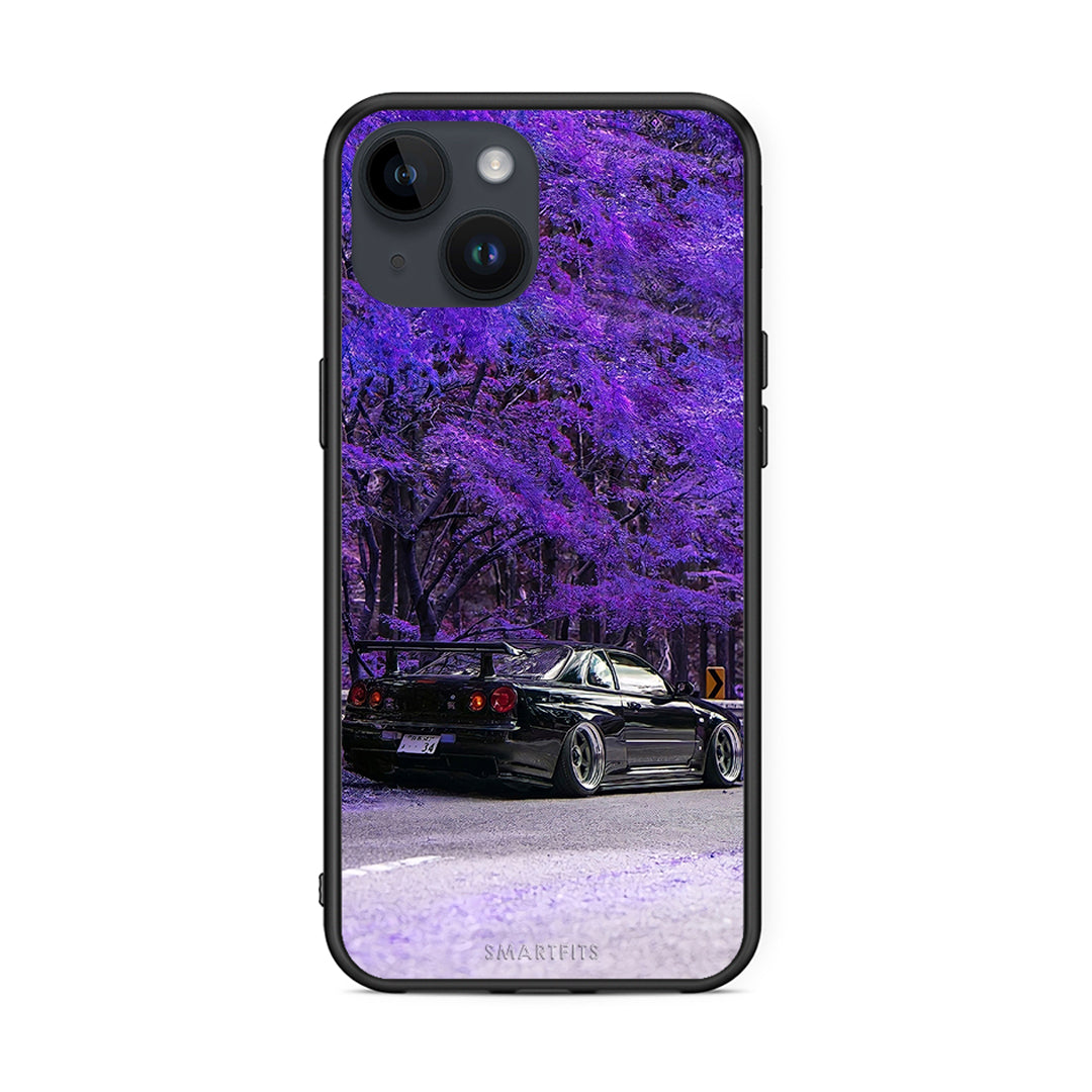 iPhone 14 Super Car Θήκη Αγίου Βαλεντίνου από τη Smartfits με σχέδιο στο πίσω μέρος και μαύρο περίβλημα | Smartphone case with colorful back and black bezels by Smartfits