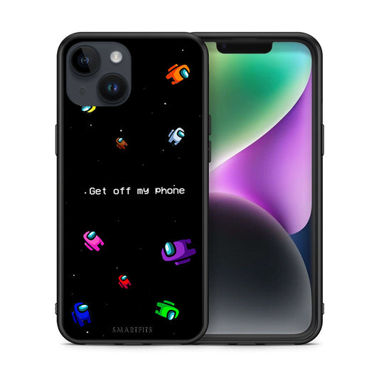 Θήκη iPhone 15 AFK Text από τη Smartfits με σχέδιο στο πίσω μέρος και μαύρο περίβλημα | iPhone 15 AFK Text case with colorful back and black bezels