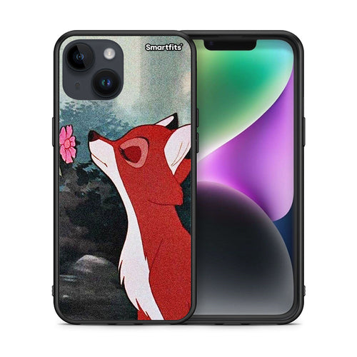 Θήκη iPhone 15 Tod And Vixey Love 2 από τη Smartfits με σχέδιο στο πίσω μέρος και μαύρο περίβλημα | iPhone 15 Tod And Vixey Love 2 case with colorful back and black bezels