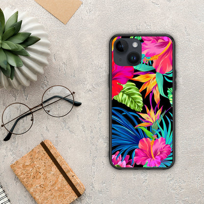 Tropical Flowers - iPhone 15 θήκη