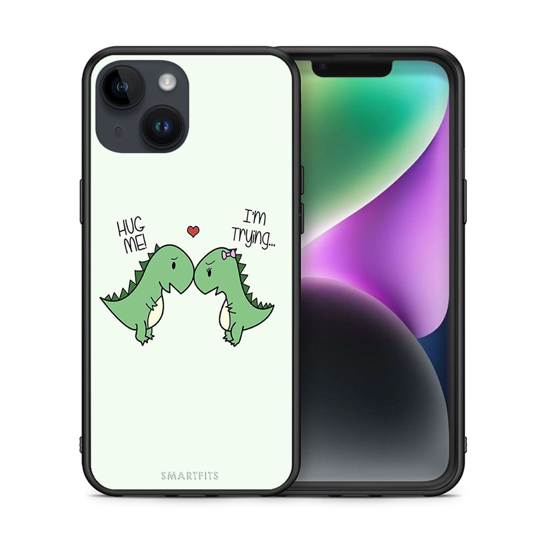 Θήκη iPhone 15 Rex Valentine από τη Smartfits με σχέδιο στο πίσω μέρος και μαύρο περίβλημα | iPhone 15 Rex Valentine case with colorful back and black bezels