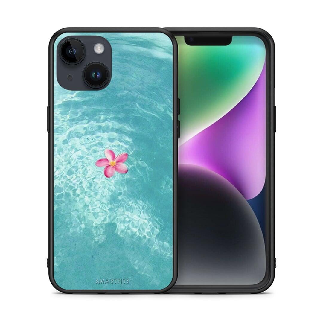 Θήκη iPhone 14 Water Flower από τη Smartfits με σχέδιο στο πίσω μέρος και μαύρο περίβλημα | iPhone 14 Water Flower case with colorful back and black bezels