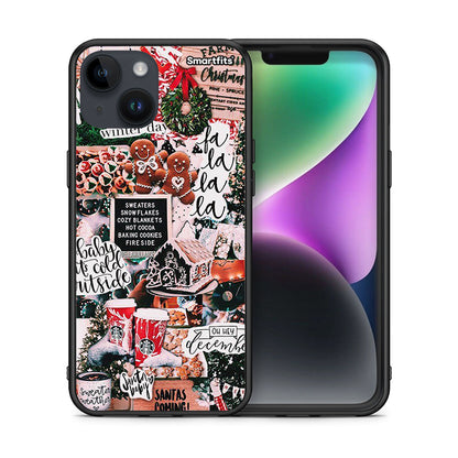 Θήκη iPhone 15 Xmas Habbits από τη Smartfits με σχέδιο στο πίσω μέρος και μαύρο περίβλημα | iPhone 15 Xmas Habbits case with colorful back and black bezels