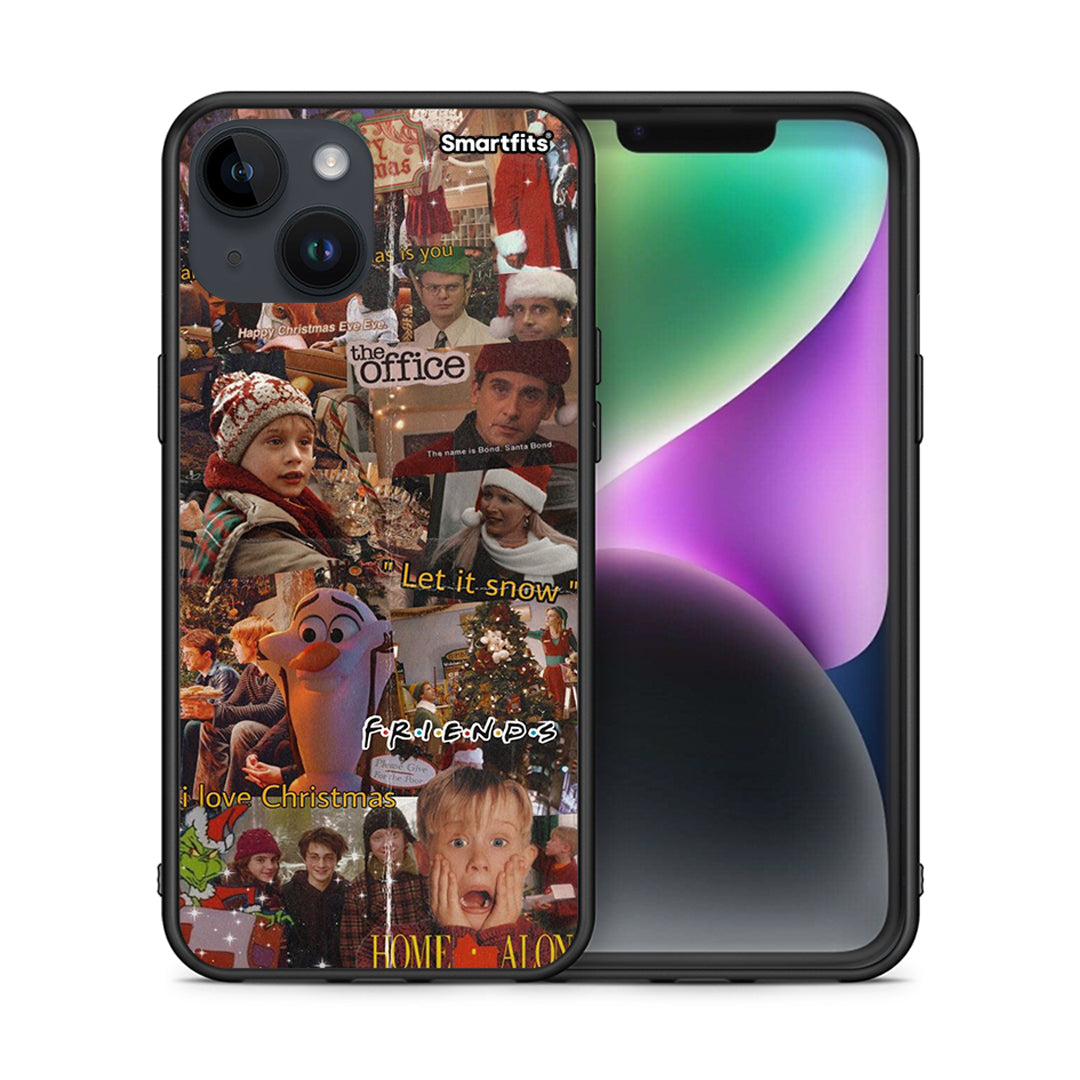 Θήκη iPhone 15 Xmas Wishes από τη Smartfits με σχέδιο στο πίσω μέρος και μαύρο περίβλημα | iPhone 15 Xmas Wishes case with colorful back and black bezels