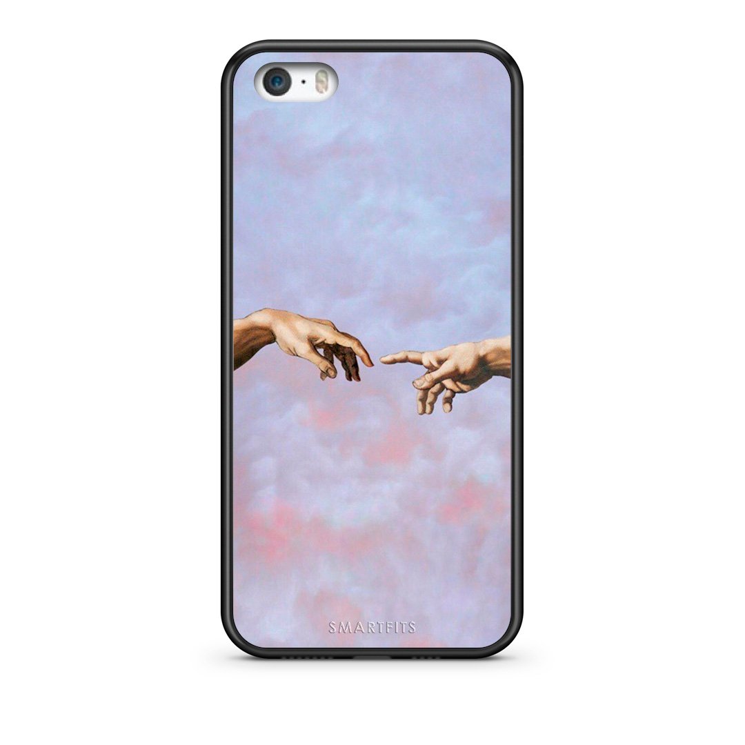 iPhone 5/5s/SE Adam Hand θήκη από τη Smartfits με σχέδιο στο πίσω μέρος και μαύρο περίβλημα | Smartphone case with colorful back and black bezels by Smartfits