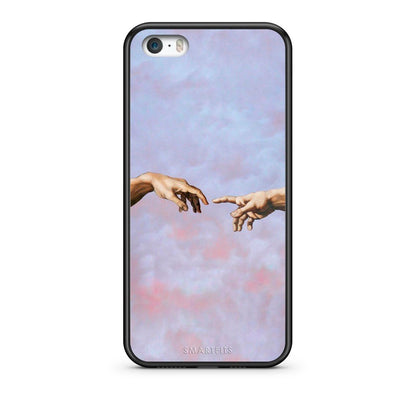 iPhone 5/5s/SE Adam Hand θήκη από τη Smartfits με σχέδιο στο πίσω μέρος και μαύρο περίβλημα | Smartphone case with colorful back and black bezels by Smartfits